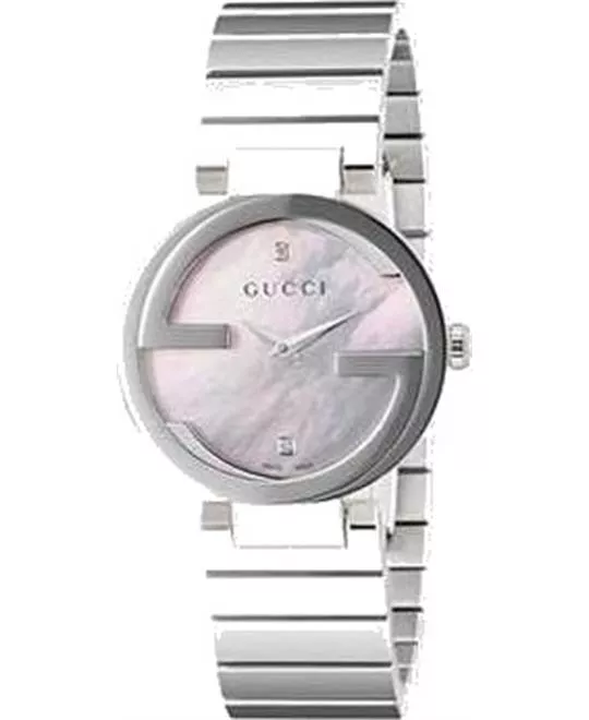 Gucci Interlocking Silver Tone Watch 29 mm