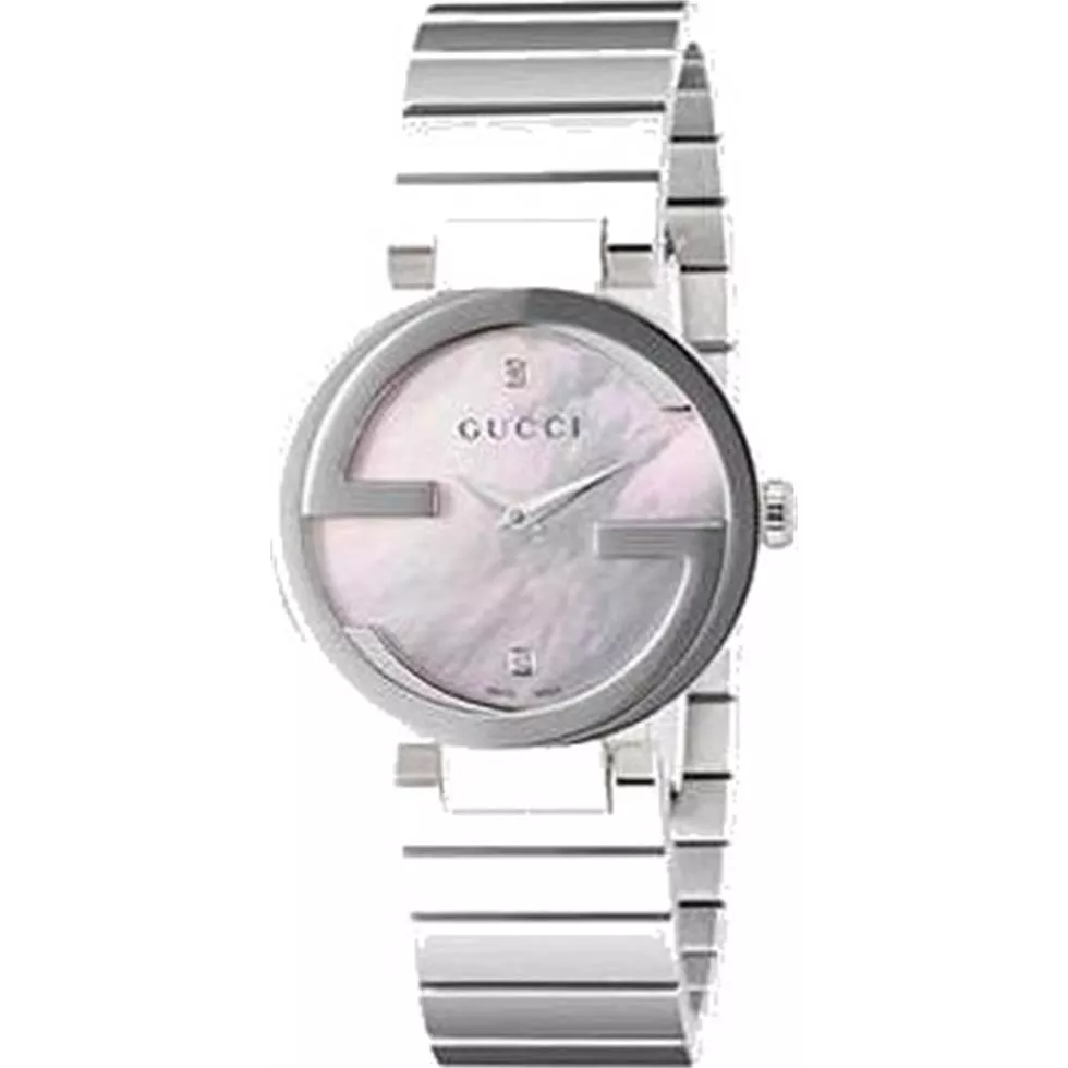 Gucci Interlocking Silver Tone Watch 29 mm