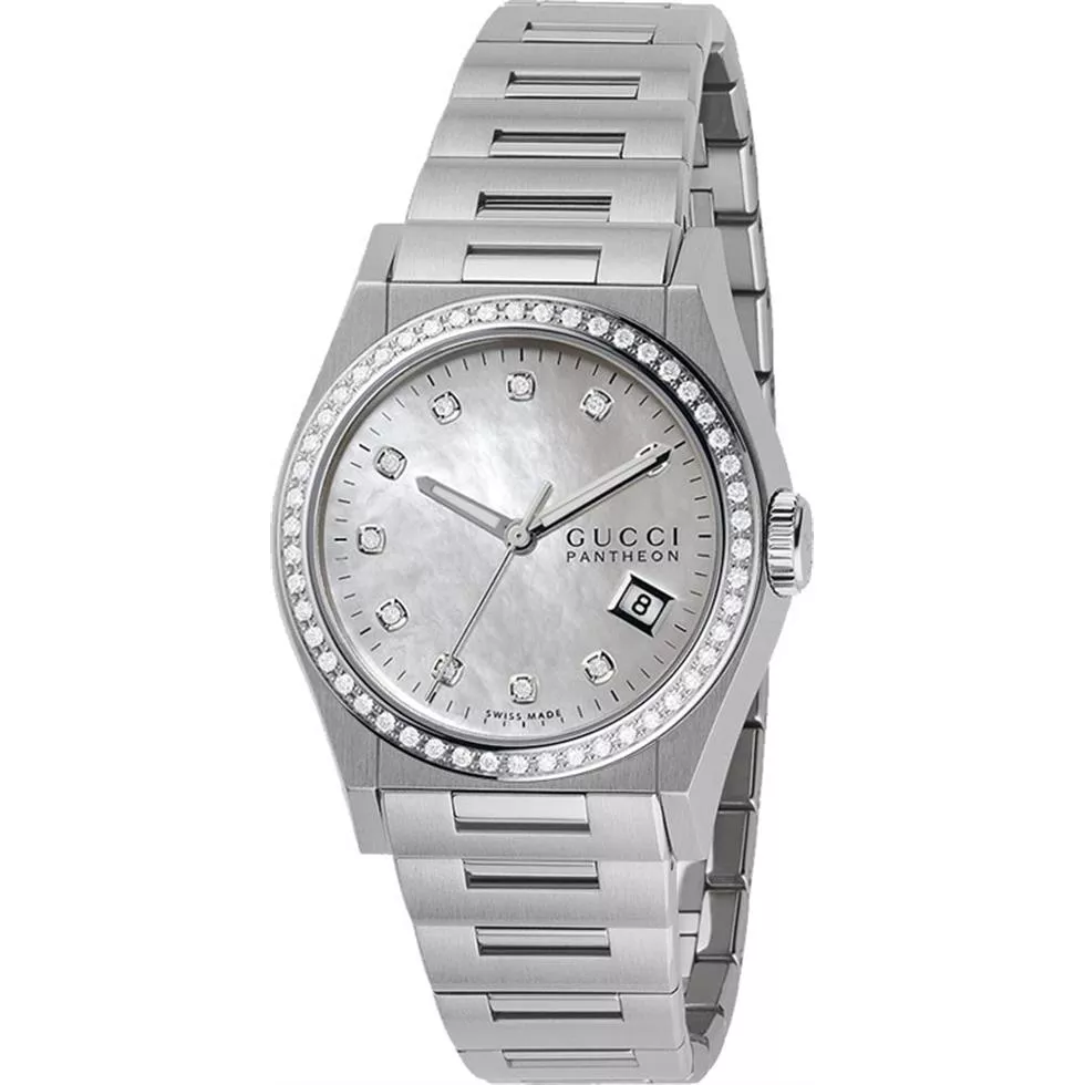 Gucci Pantheon White Mother of Pearl Watch 36MM
