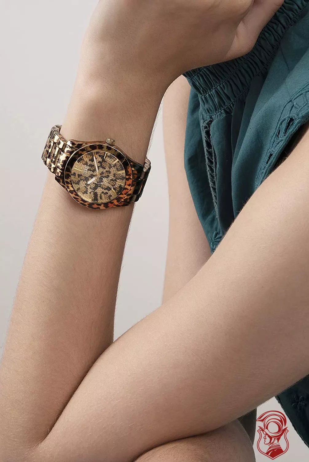 Guess Animal Print Gold-Tone Watch 40MM