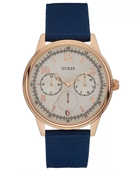 Guess Aviator White Dial Watch 46mm