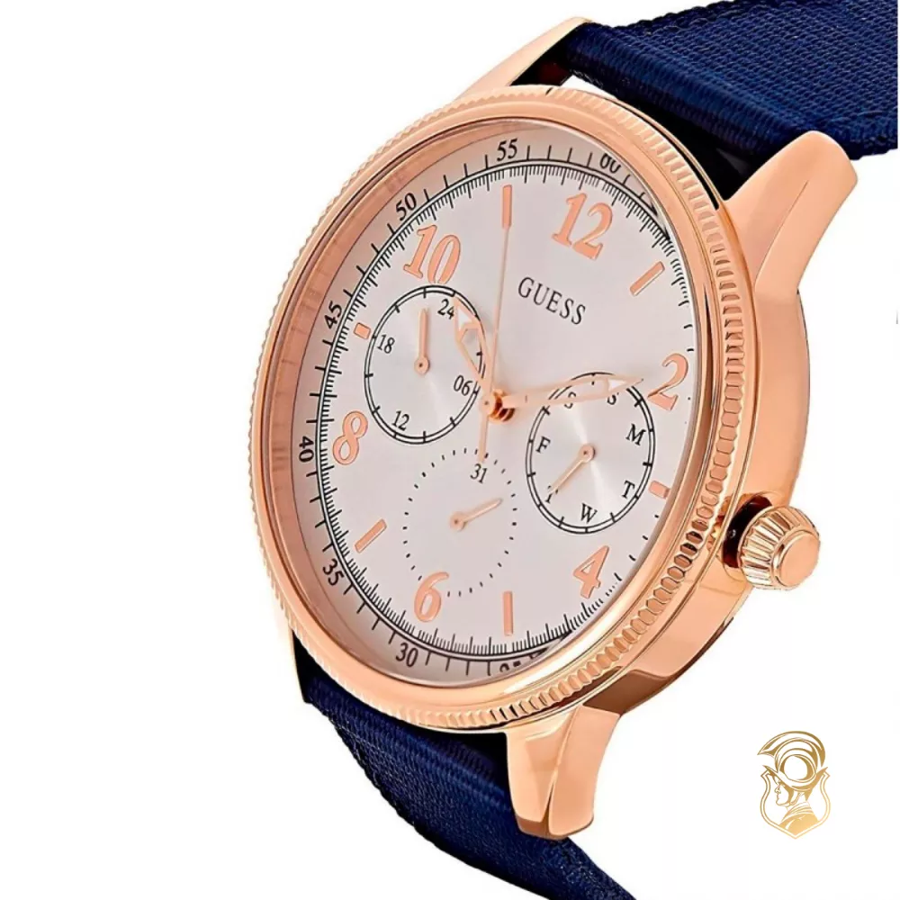 Guess Aviator White Dial Watch 46mm