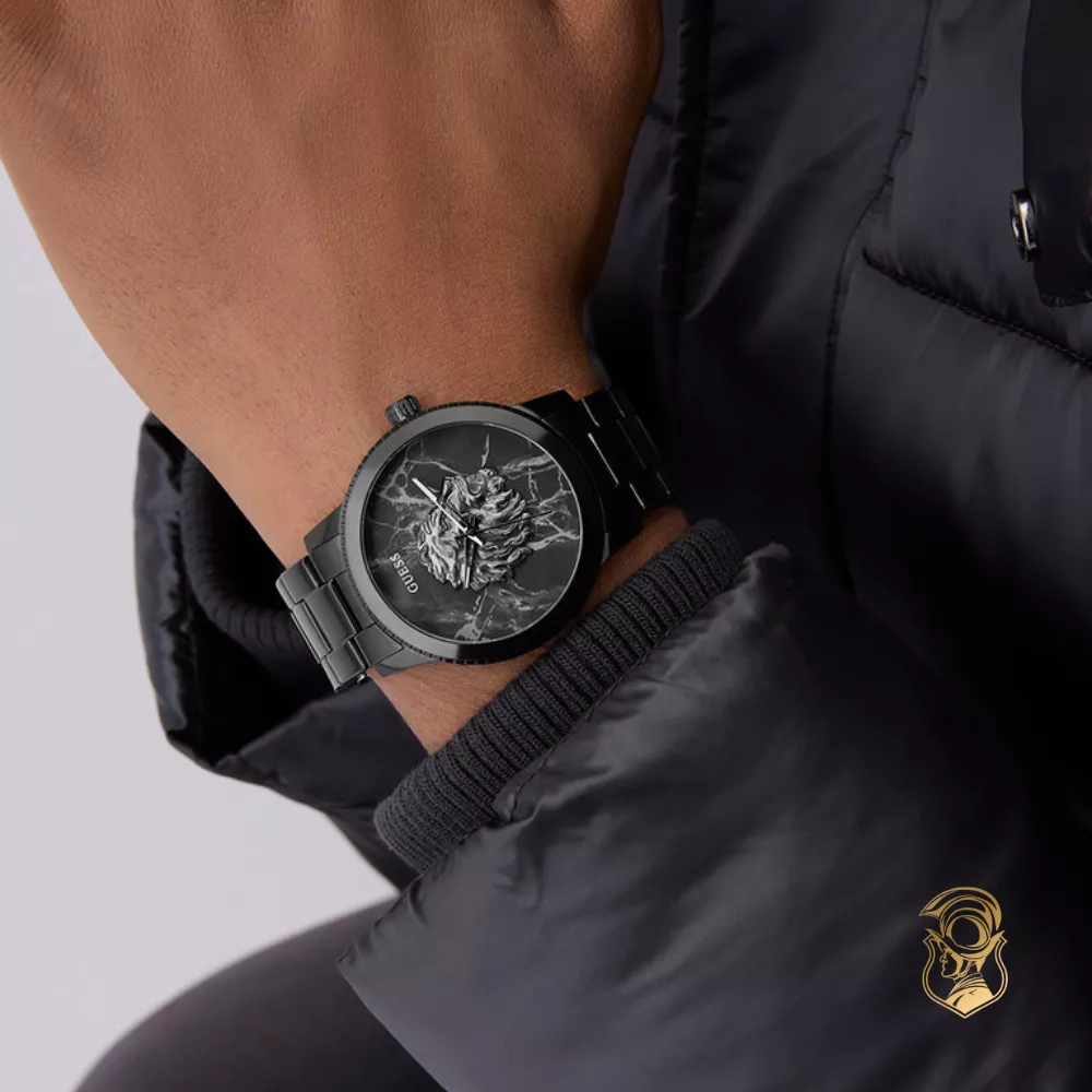 Guess Black Analog Watch 44mm