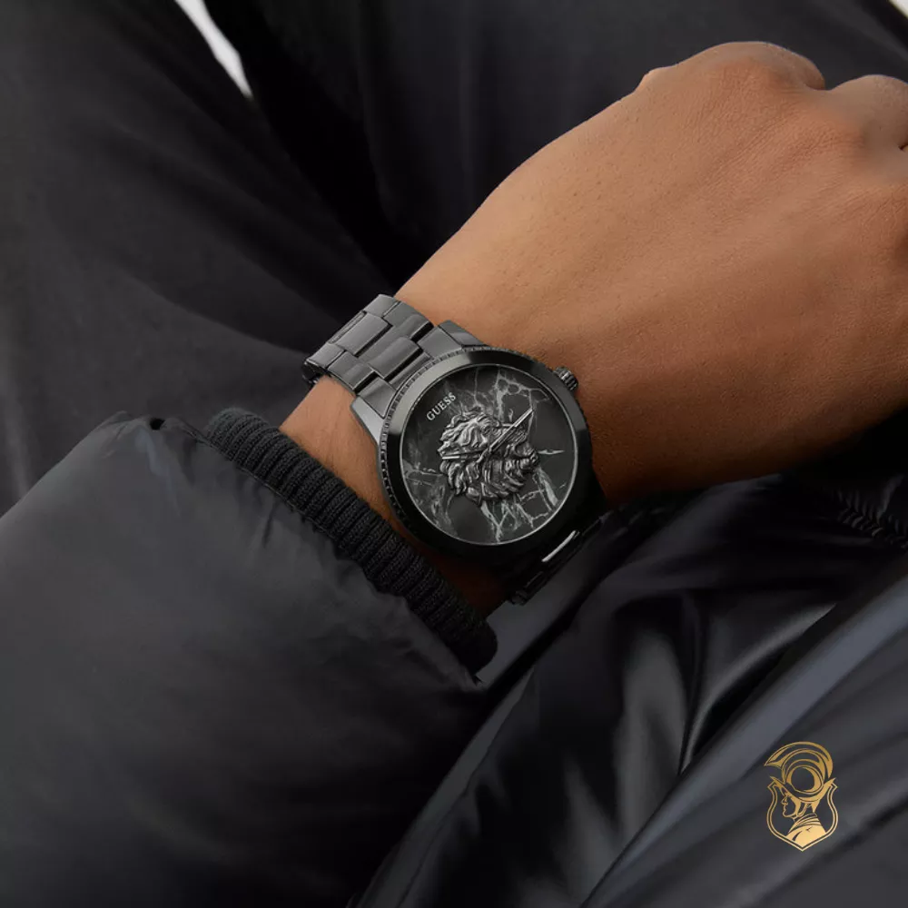 Guess Black Analog Watch 44mm