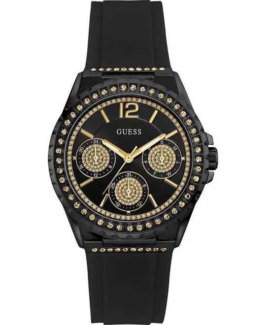 Guess Black And Crystal Multifunction Watch 40mm