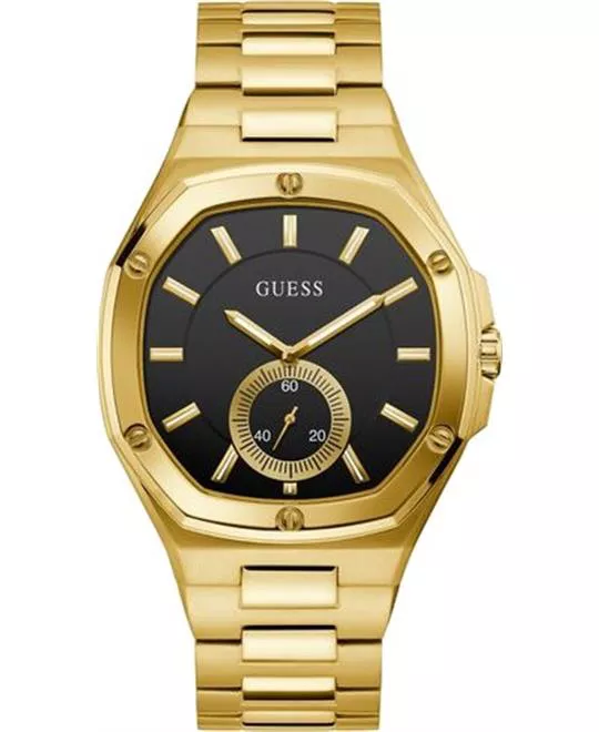 Guess Black and Gold-Tone Watch 44MM