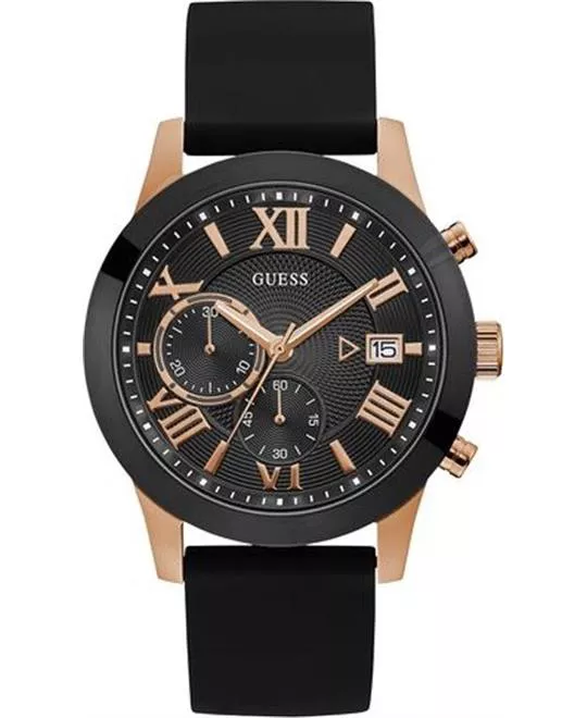 Guess Black and Rose Gold-Tone Watch 45MM