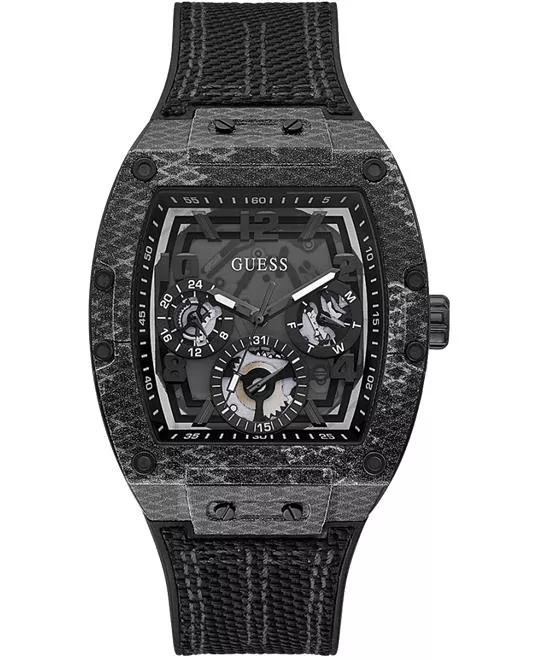 Guess Black Case Black Nylon/Silicone Watch 43mm