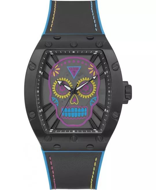 Guess Black Case Black Silicone Watch 43mm