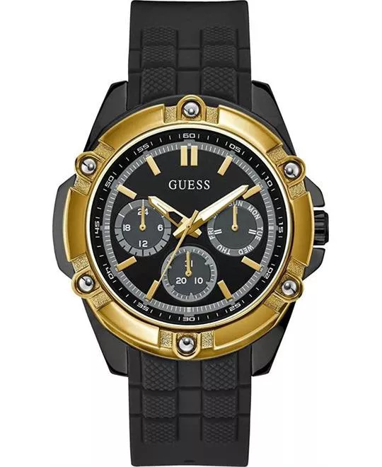 Guess Black Case Black Silicone Watch 47mm