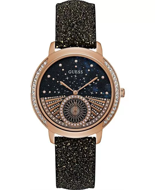 Guess Glitter Leather Unisex Watch 40mm 