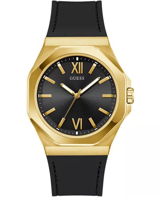 Guess Black Gold Tone Analog Watch 42mm