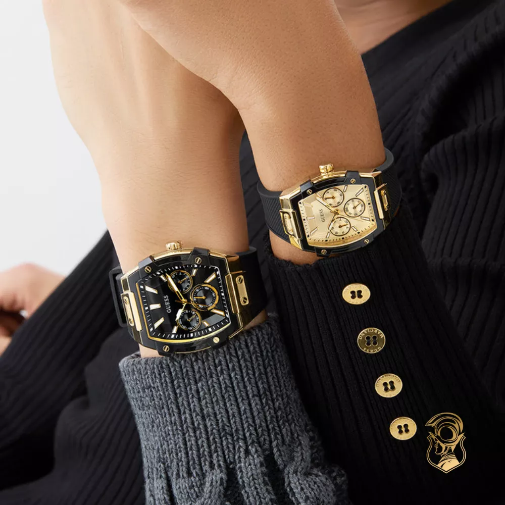 Guess Black Gold Tone Multi-function Watch 35mm