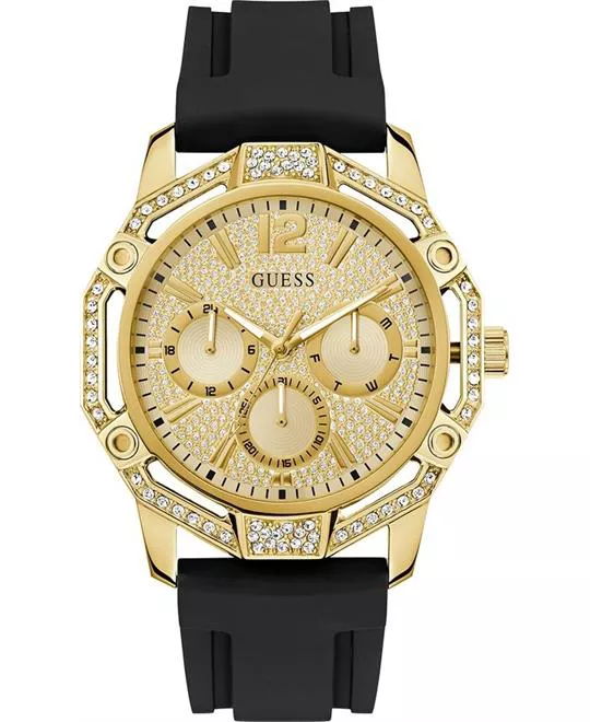 Guess Black Gold Tone Multi-function Watch 46mm