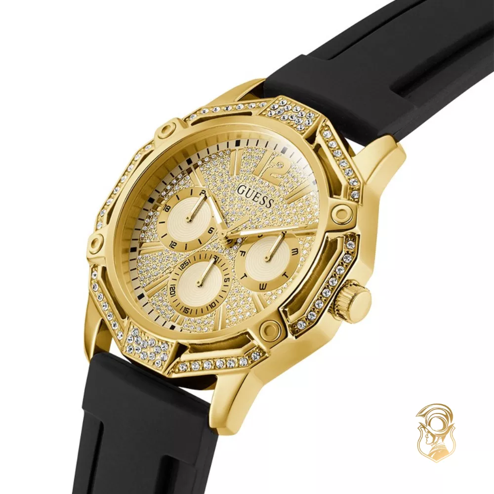Guess Black Gold Tone Multi-function Watch 46mm