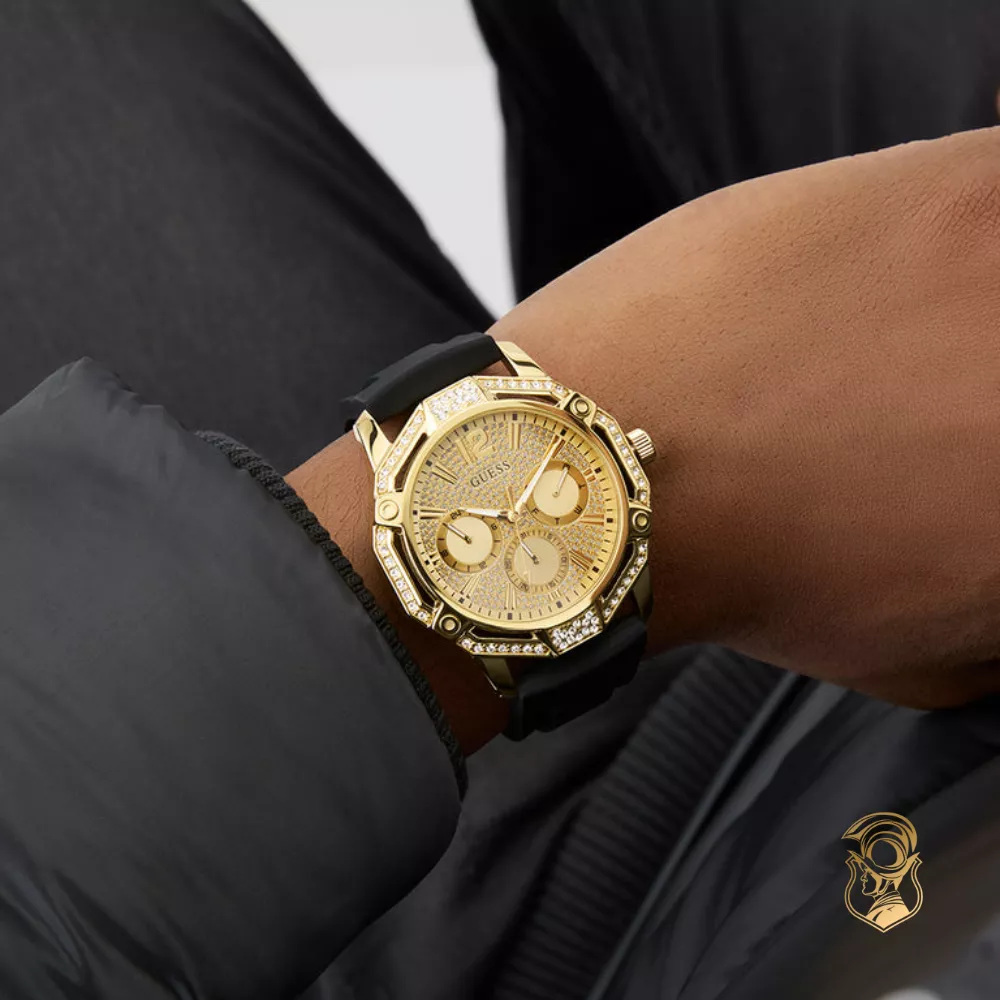 Guess Black Gold Tone Multi-function Watch 46mm