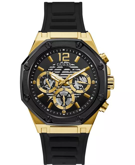 Guess Black Multifunction Watch 44mm