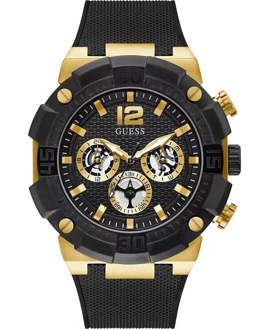 Guess Black Multifunction Watch 50MM
