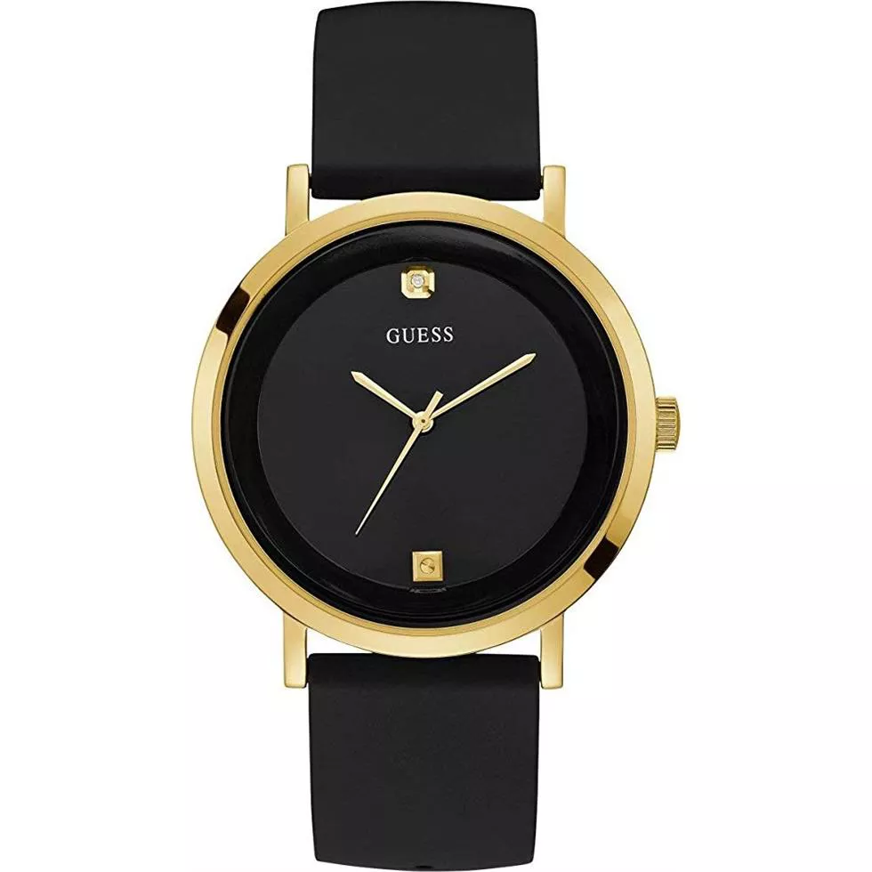 Guess Black Silicone Watch 44mm