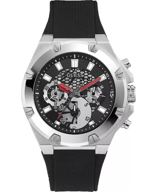 Guess Black Silicone Watch 46mm