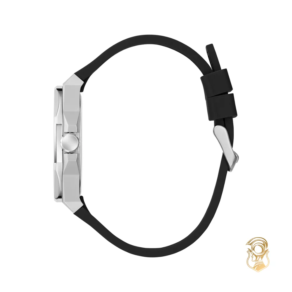 Guess Black Silver Tone Analog Watch 42mm