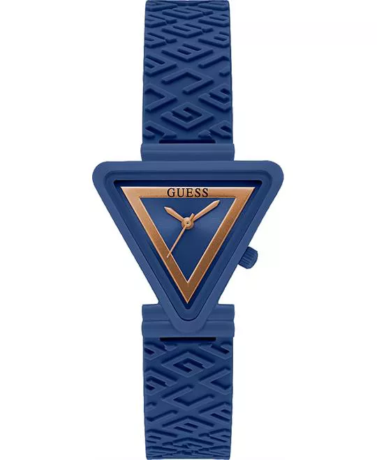 Guess Blue Case Blue Silicone Watch 34mm