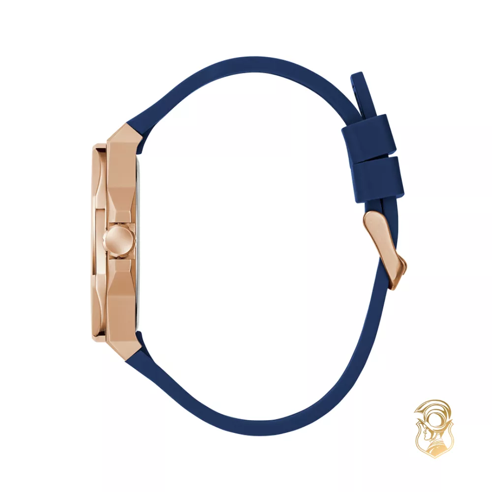 Guess Blue Rose Gold Tone Analog Watch 42mm