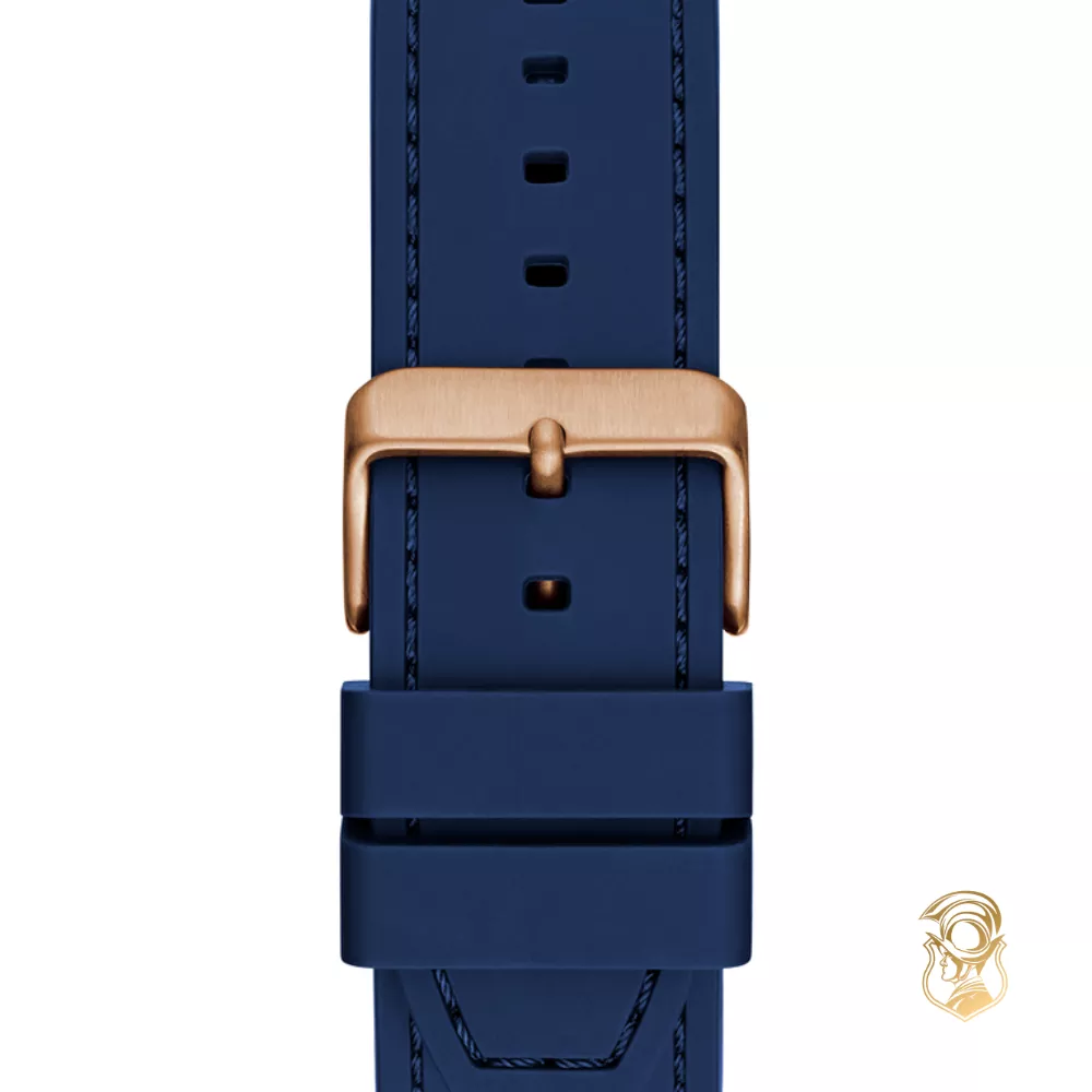 Guess Blue Rose Gold Tone Analog Watch 42mm