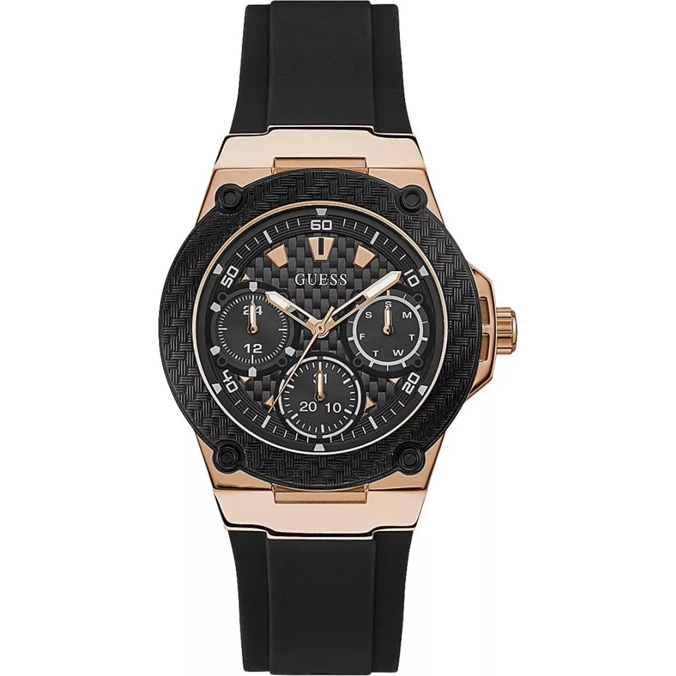 Guess Black Silicone Watch 39mm