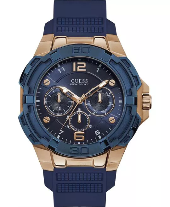 Guess Blue Silicone Watch 51.5mm