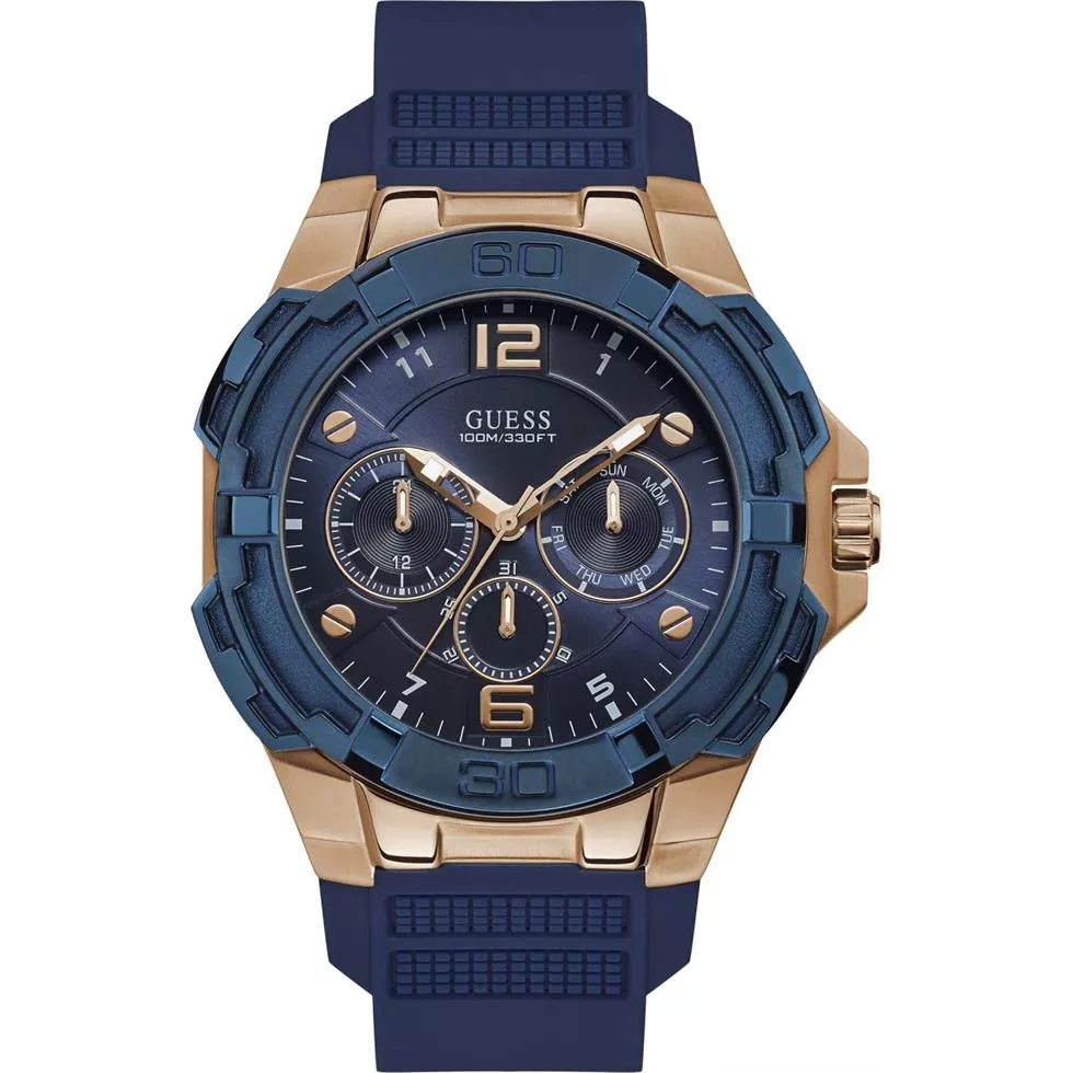 Guess Blue Silicone Watch 51.5mm