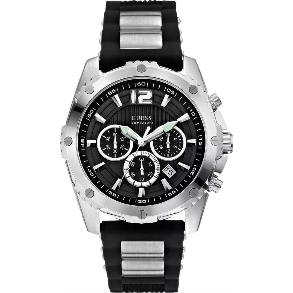 GUESS Bold Chronograph Silicone Men's Watch 47mm
