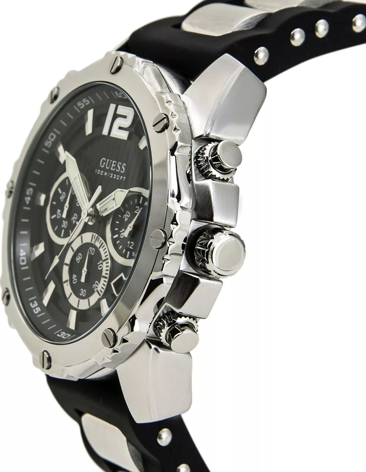 GUESS Bold Chronograph Silicone Men's Watch 47mm