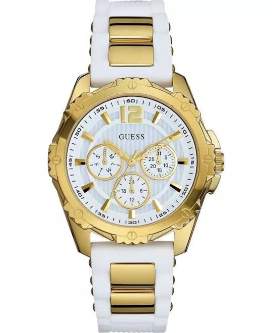 Guess Intrepid White Tone Watch 39mm