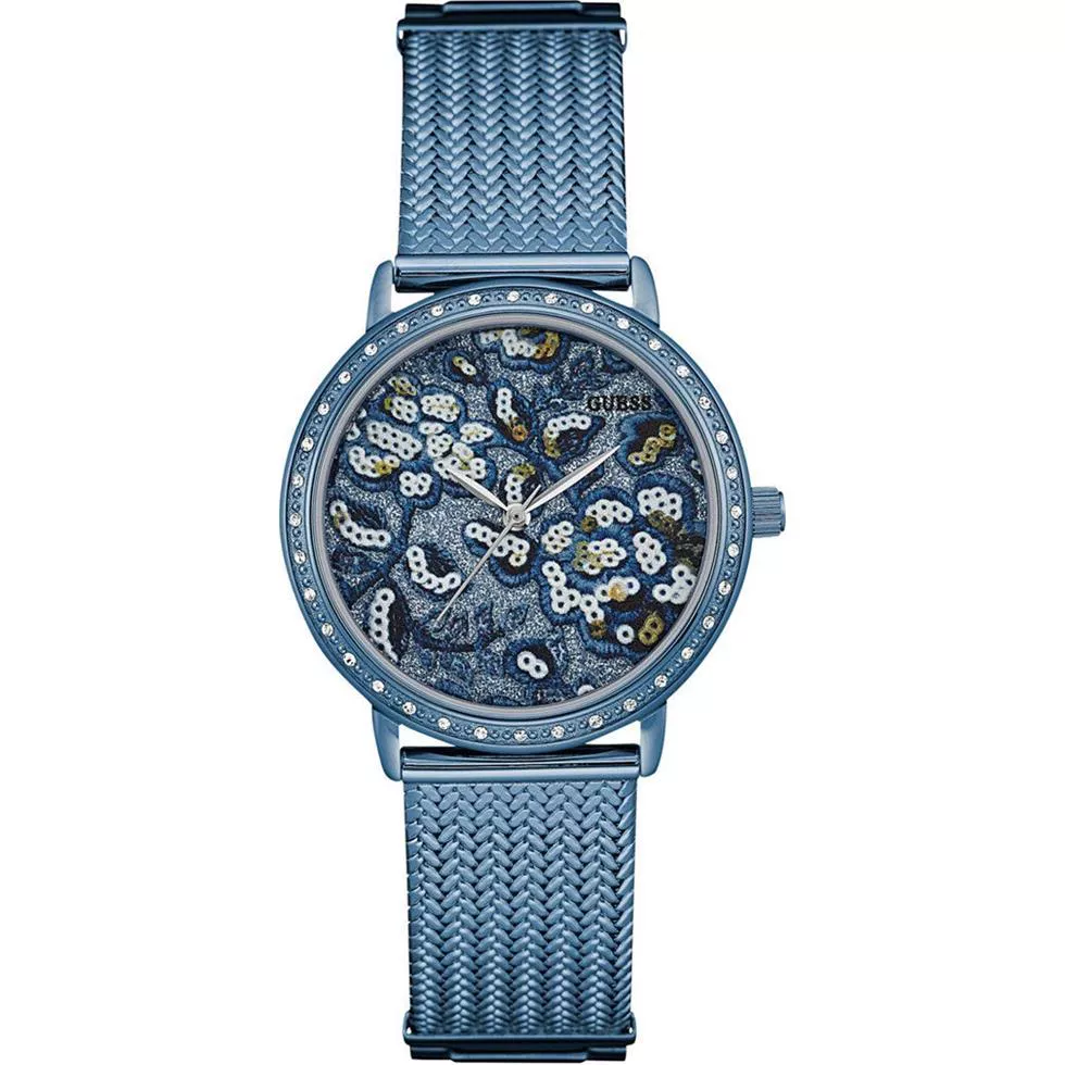 GUESS BROCADE Trendy Blue Watch 35mm