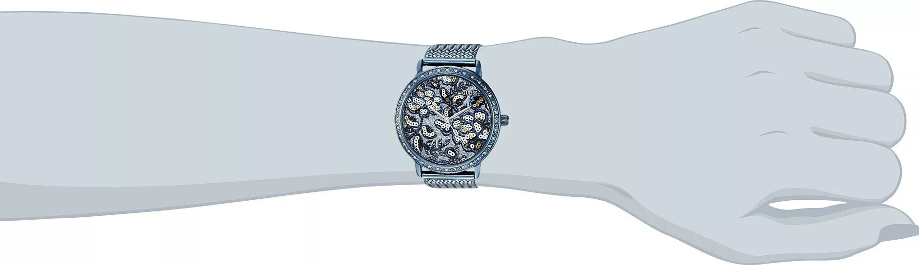GUESS BROCADE Trendy Blue Watch 35mm