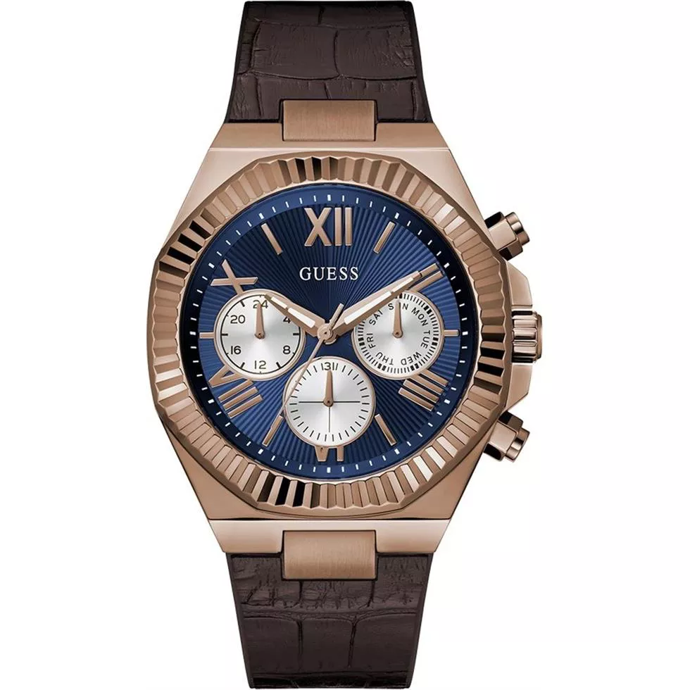 Guess Brown Coffee Multi-function Watch 44mm