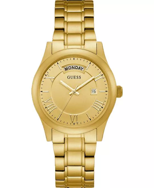 GUESS Brushed Gold-Tone Classic Watch 38mm