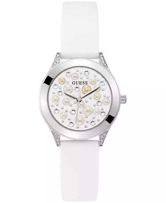 Guess Case White Silicone Watch 36mm