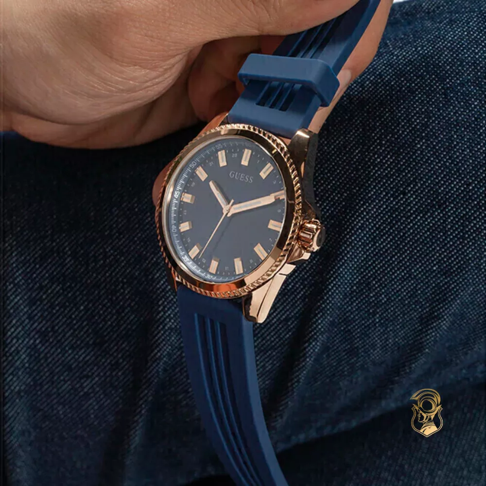 Guess Champ Blue Dial Watch 44mm
