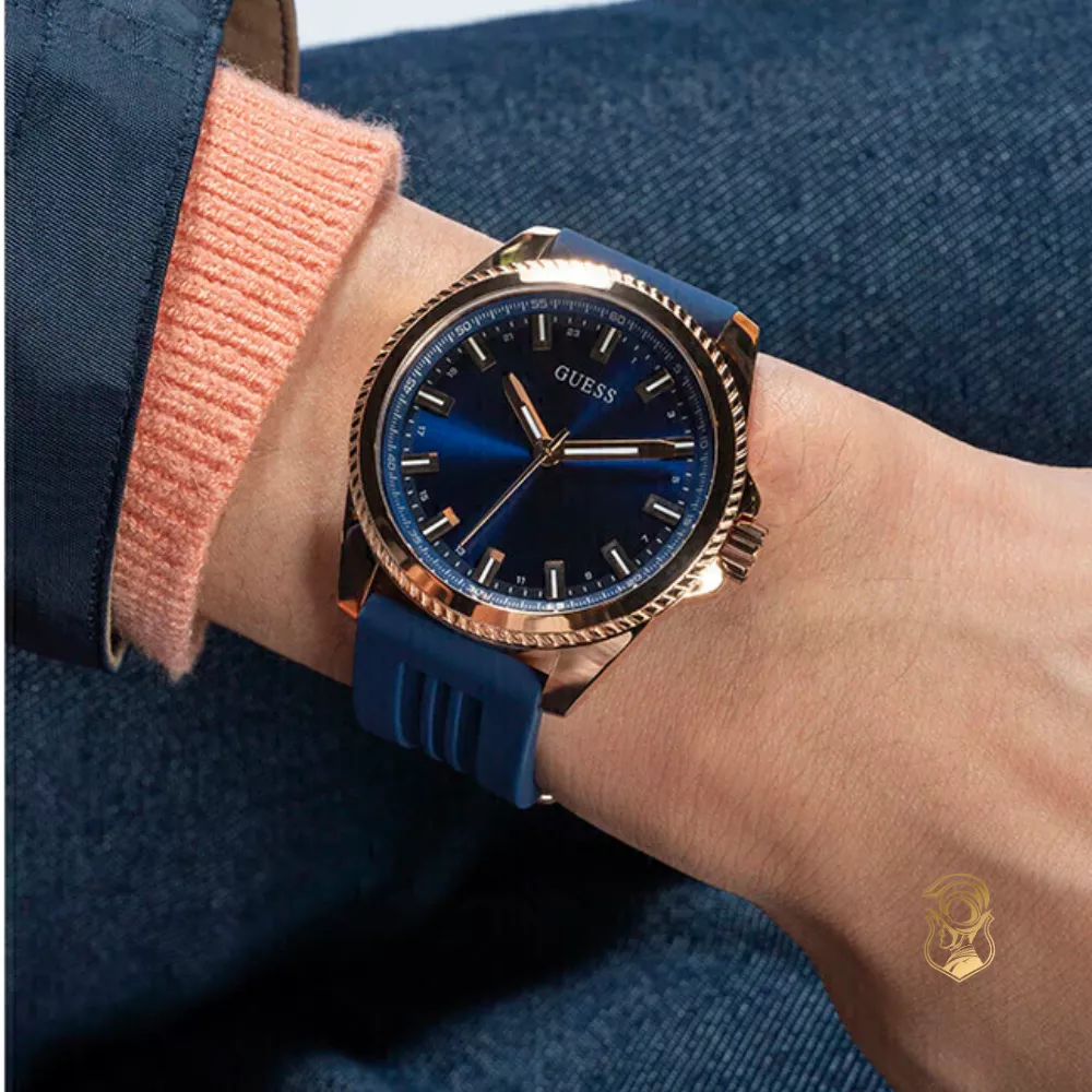 Guess Champ Blue Dial Watch 44mm