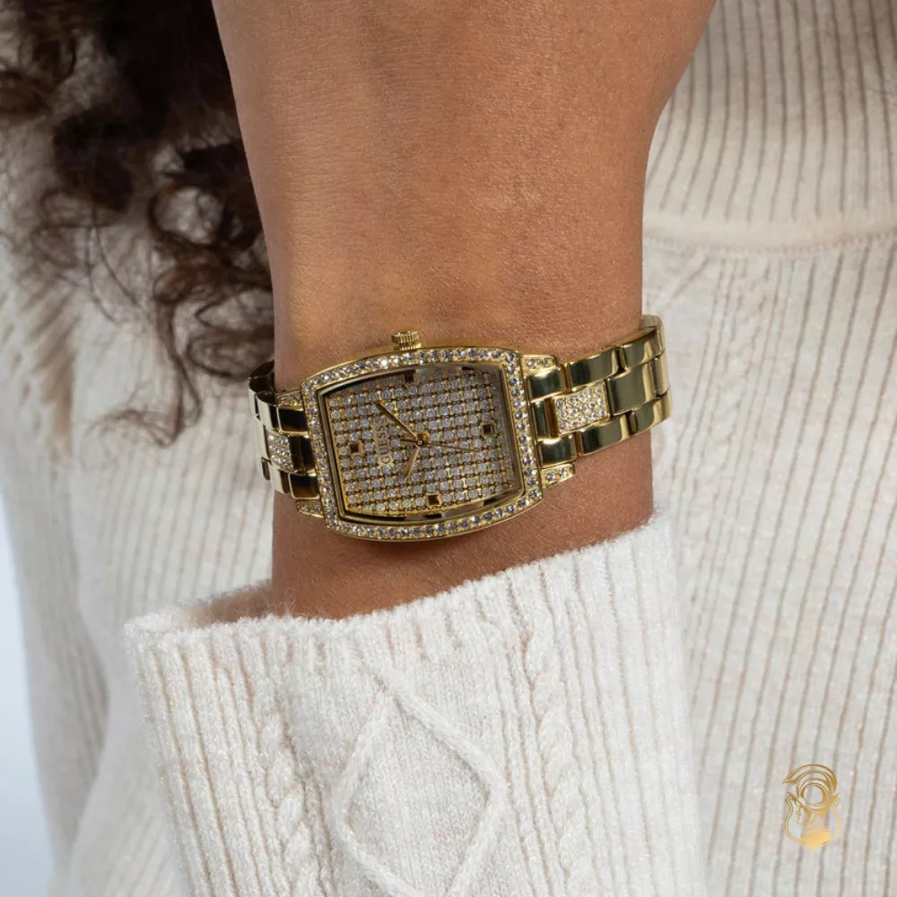 Guess Champagne Brilliant Glitz Watch 25mm