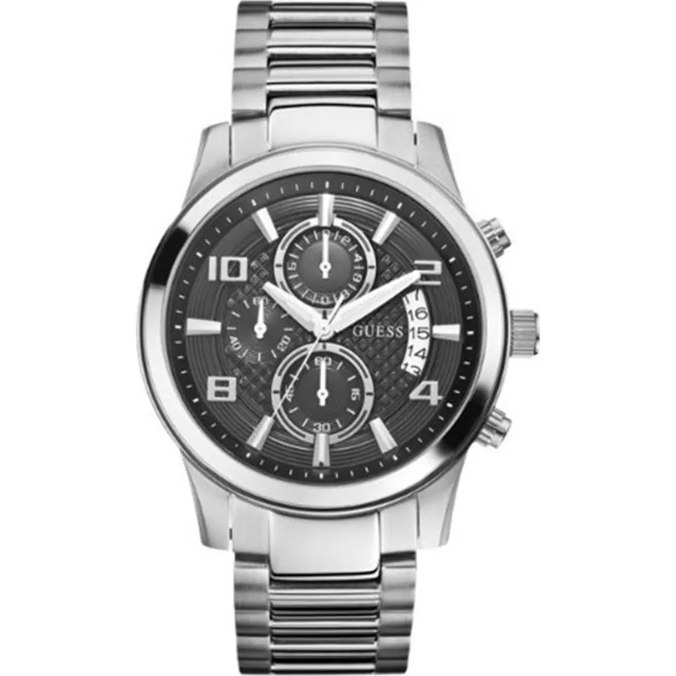 GUESS Classic Crocodile-Grained Men's Watch 44mm