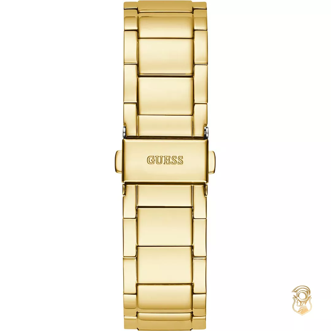 Guess Clear-Cut Gold Tone Watch 39mm