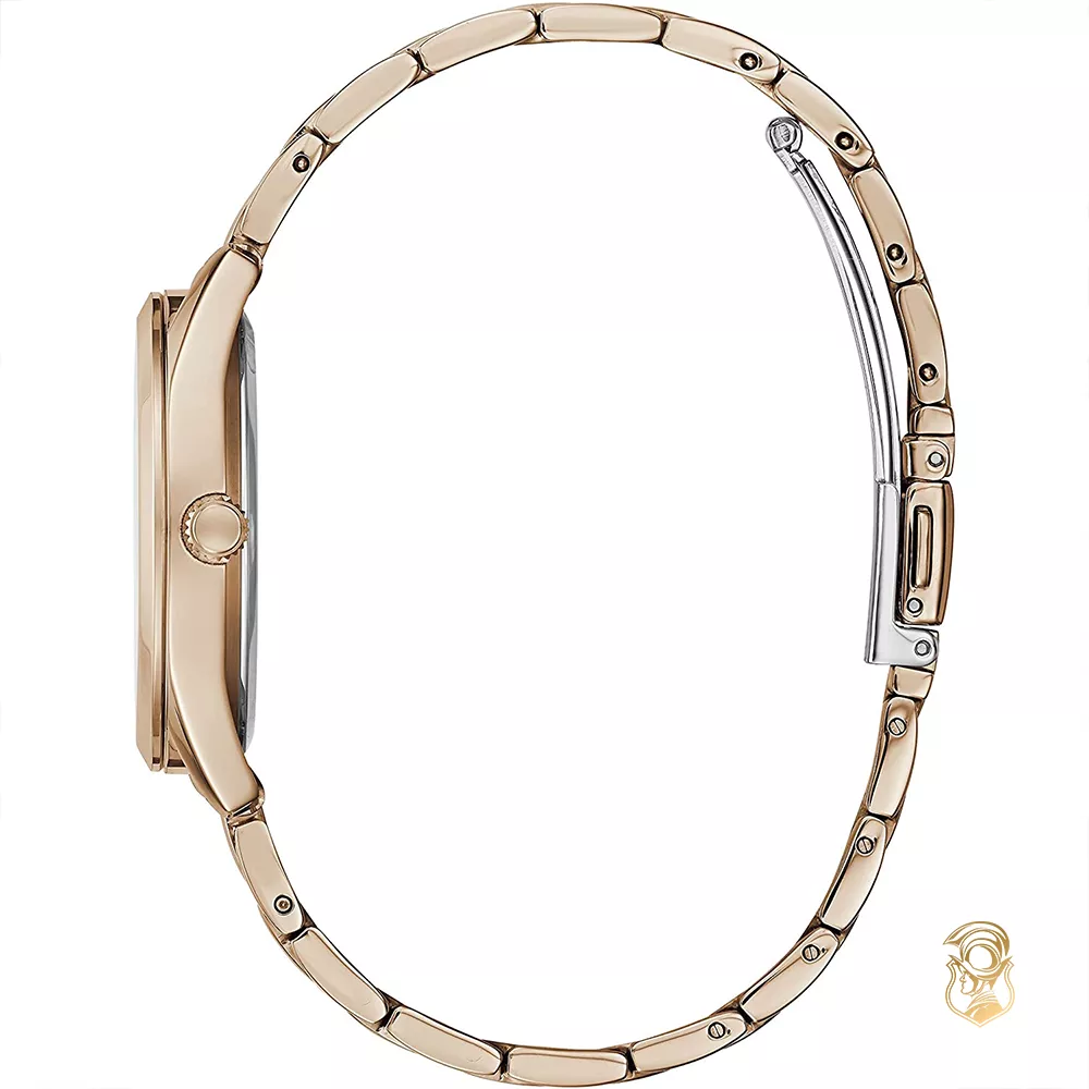 Guess Clear -Cut Rose Gold Watch 34mm