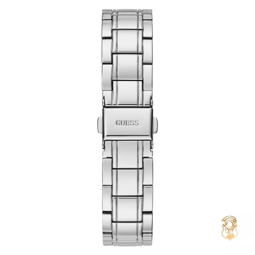 Guess Clear-Cut Silver Tone Watch 34mm