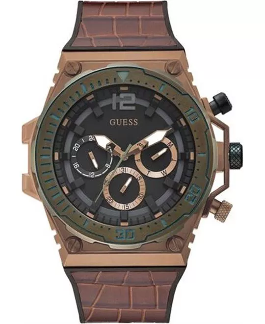 Guess Coffee-Tone and Olive Watch 48MM