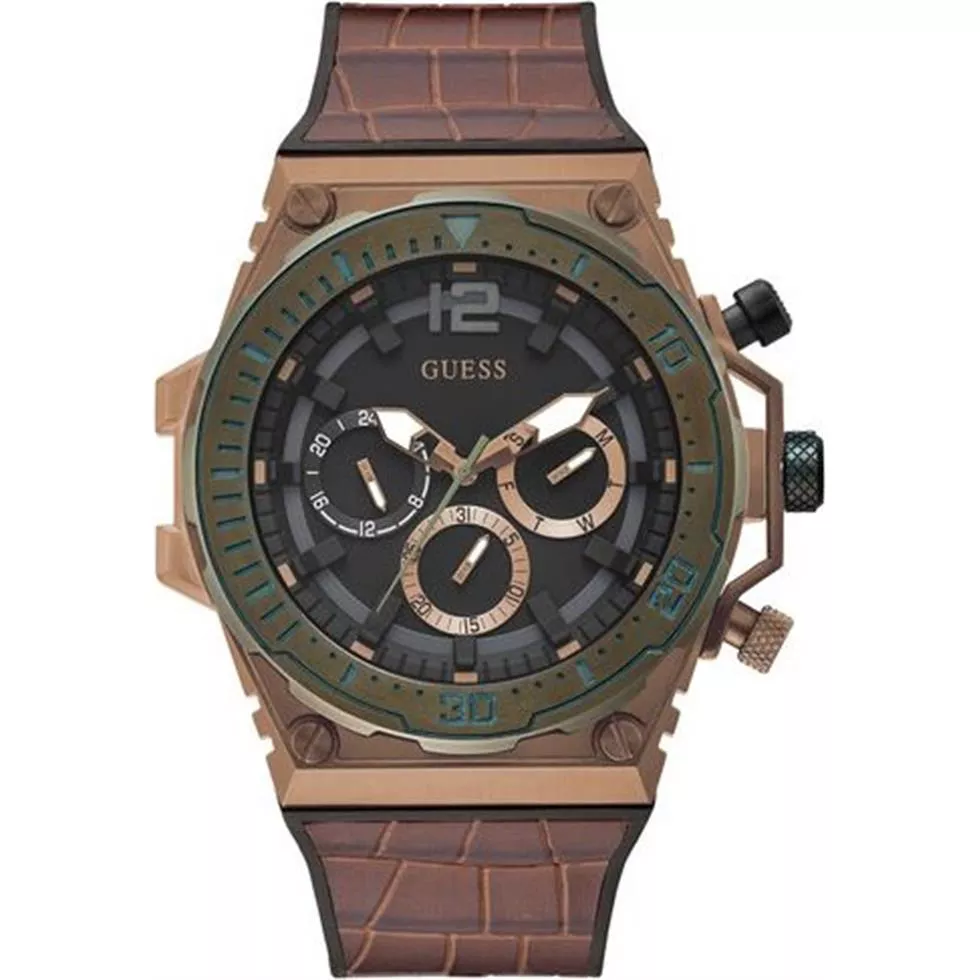 Guess Fusion Olive Tone Watch 48mm