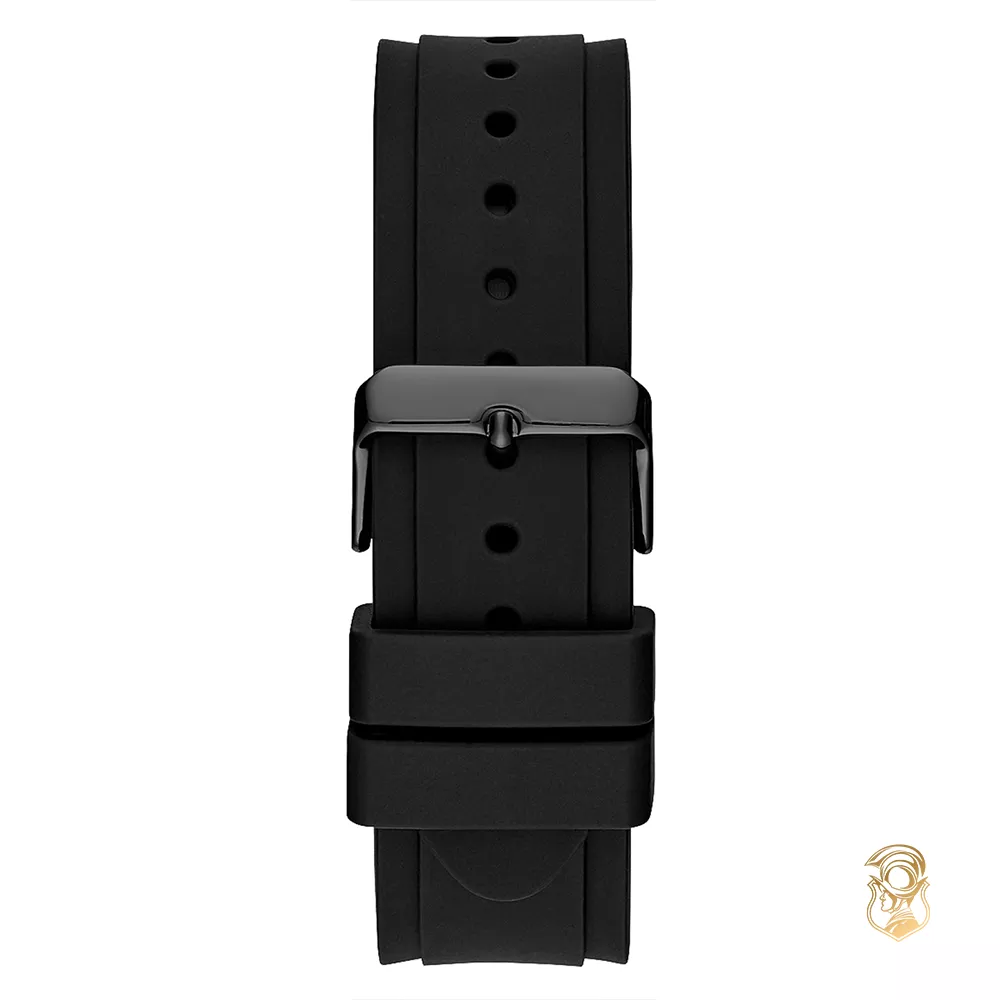 Guess Crescent Black Silicone Watch 47mm