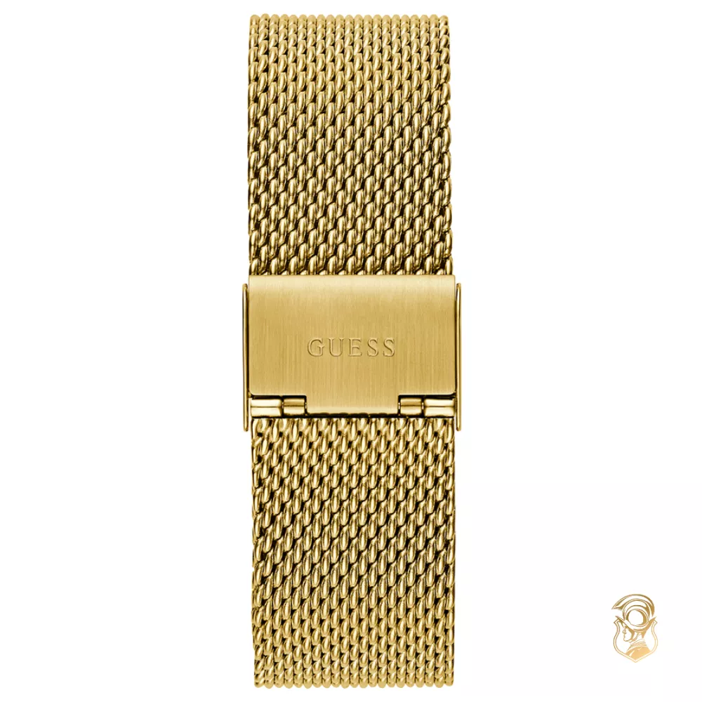 Guess Crescent Gold Tone Watch 44mm